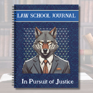 Grappige Wolf Gift voor Recht Student Advocaat Han Notitieboek