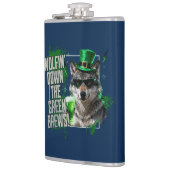 Grappige Wolfin Down Groene Brouwsels St. Patrick- Heupfles (Links)