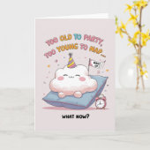 Grappige wolk te oud om te feesten, te jong om te kaart (Gele Bloem)