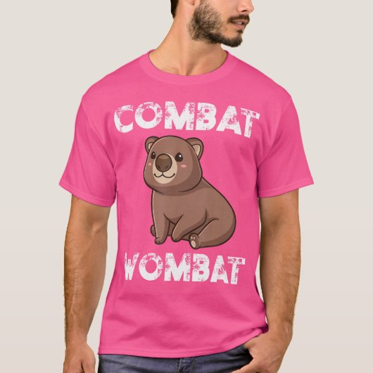 Grappige Wombat Combat Kawaii Wombat Chibi Schatti T-shirt (Voorkant)