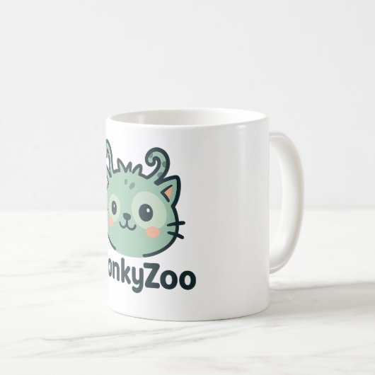 Grappige Wonky Cat Coffee Mok | Wonky Zoo (Voorkant rechts)