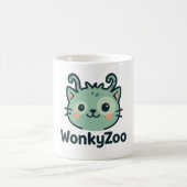 Grappige Wonky Cat Coffee Mok | Wonky Zoo (Center)