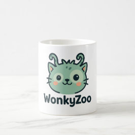 Grappige Wonky Cat Coffee Mok | Wonky Zoo