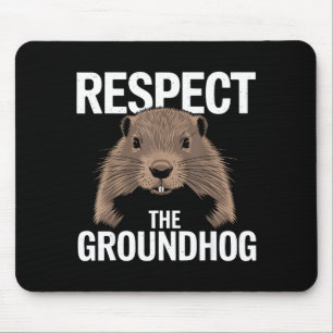 Grappige Woodchuck-dag Respecteer de bosmarmot Die Muismat