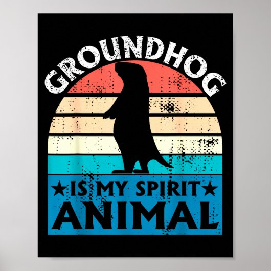 Grappige Woodchuck Groundhog Day Grond Hog Is Mijn Poster (Voorkant)