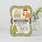 Grappige Woodland Fox met zonnebril verjaardagsfee Kaart (Staand voorkant)