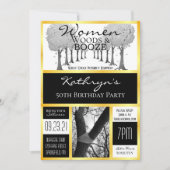 Grappige Woodsy Vrouwen Uitstap Kaart (Voorkant)