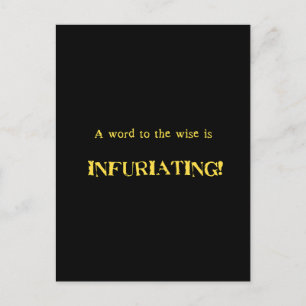 Grappige 'Woord tot de Wijzen' Humor Feestdagenkaart