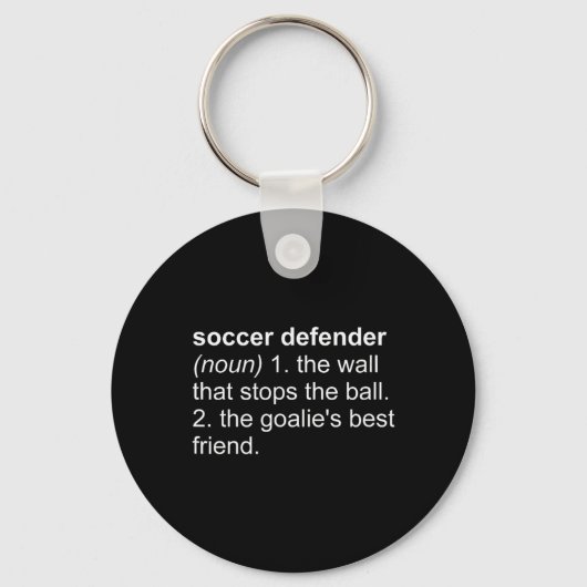 Grappige Woorddefinitie Voetbal Verdediging Woorde Sleutelhanger (Voorkant)