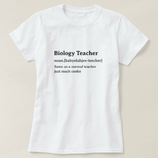 Grappige woordenboek definitie biologie leraar t-shirt