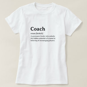 Grappige woordenboek definitie coach t-shirt