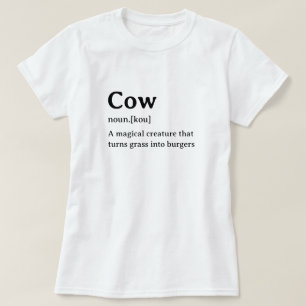 Grappige woordenboekdefinitie Koe T-shirt