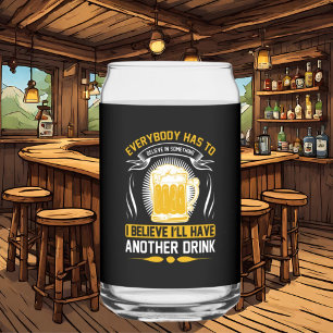 Grappige woordkunst voor bierliefhebbers blikvorm glas
