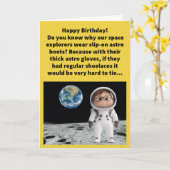 Grappige woordspeling Astro Knots Happy Birthday Kaart (Gele Bloem)