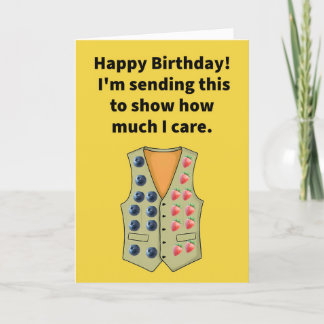 Grappige woordspeling Berry Vest Happy Birthday Kaart