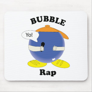 Grappige woordspeling bubbel-rap karakter cartoon  muismat