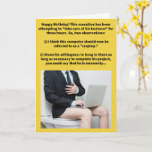 Grappige woordspeling Constipatient Happy Birthday Kaart (Gele Bloem)