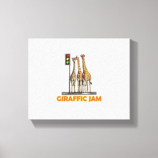 Grappige woordspeling giraffe jam canvas afdruk (Voorkant)