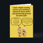 Grappige woordspeling Gratis pinda's Gefeliciteerd Kaart<br><div class="desc">Er is misschien geen sprake van een gratis lunch, maar je kan nog steeds (een beetje) gratis pinda's krijgen bij je vlucht! Een vriend, toen hij een beginnende leraar was, organiseerde een seminar waarvoor hij donuts verschafte. Hij was zo trots dat hij een aankondiging voorafgaand aan het seminar verstuurde waarin...</div>