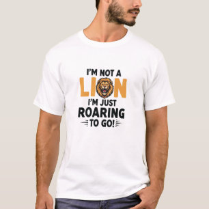 Grappige woordspeling Ik ben geen Lion Humor Graph T-shirt