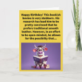 Grappige woordspeling kan Suede Happy Birthday zij Kaart (Voorkant)