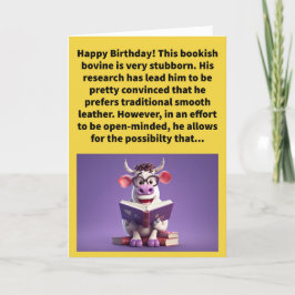 Grappige woordspeling kan Suede Happy Birthday zij Kaart