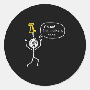 Grappige woordspeling kantoor humor sarcastische s ronde sticker