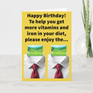 Grappige woordspeling met groene kraag Happy Birth Kaart