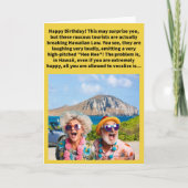 Grappige woordspeling op een lage "ha" gelukkige v kaart (Voorkant)