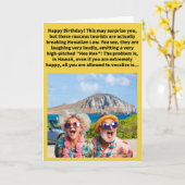 Grappige woordspeling op een lage "ha" gelukkige v kaart (Gele Bloem)