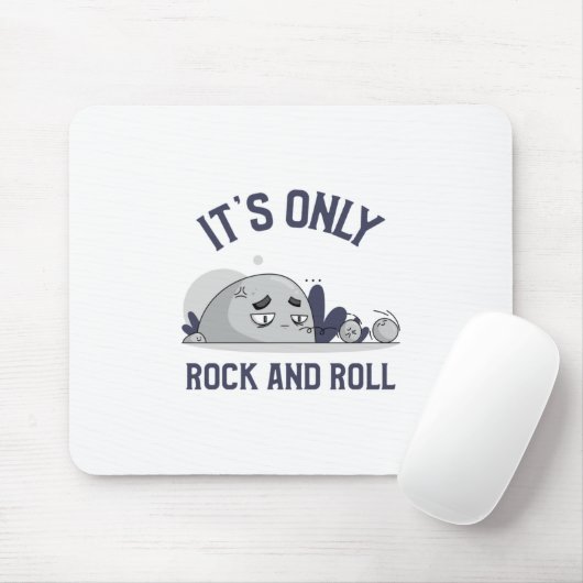 grappige woordspeling over rolstenen muismat (Met muis)