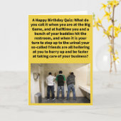 Grappige woordspeling Pee-er Pressure Happy Birthd Kaart (Gele Bloem)