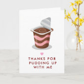 Grappige woordspeling pudding Moederdag wenskaart Kaart (Gele Bloem)