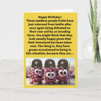 Grappige woordspeling veroverde druiven Happy Birt