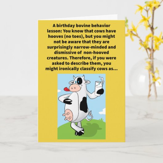 Grappige woordspeling zonder tenen, onverdraagzame kaart (Gele Bloem)