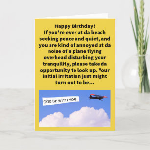 Grappige woordzegening in Day Sky Happy Birthday Kaart