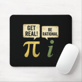 Grappige Word Reëel Wees Rationeel Pi Dag Wiskunde Muismat (Met muis)