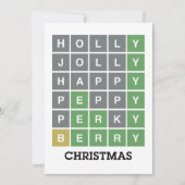 Grappige Wordle Kerstmis Feestdagenkaart (Voorkant)