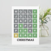 Grappige Wordle Kerstmis Feestdagenkaart (Staand voorkant)