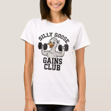 Grappige Workout Gans, Gym Dier T-shirt