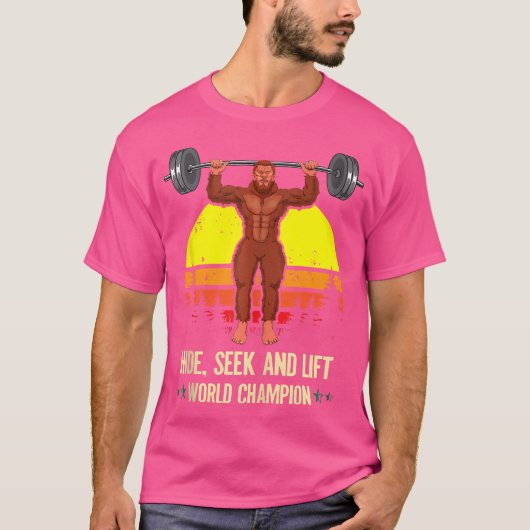 Grappige Workout Gewichtheffen Lifter Bigfoot Gewi T-shirt (Voorkant)