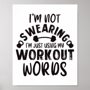 Grappige Workout Gym Quote Gewichtheffen Oefening Poster