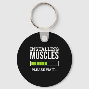 Grappige Workout Gym Spieren Installeren Even Gedu Sleutelhanger