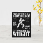 Grappige workout Iedereen wil een bodybuilder zijn Kaart (Gele Bloem)