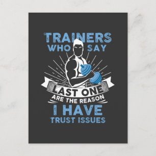 Grappige Workout - Ik Heb Vertrouwensproblemen Briefkaart