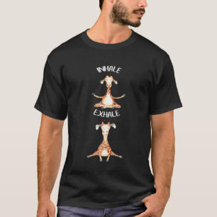 Grappige Workout Inhaleer Uitademing Citaat Giraff T-shirt