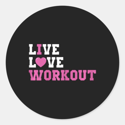 Grappige workout liefhebber geschenken en bodybuil ronde sticker (Voorkant)