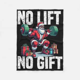 Grappige Workout Lifting Christmas Santa Squat Gym Fleece Deken