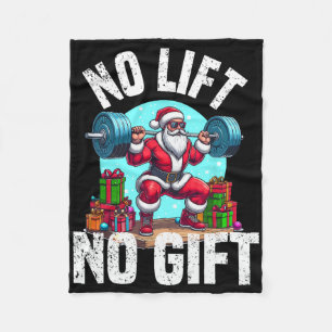 Grappige Workout Lifting Christmas Santa Squat Gym Fleece Deken