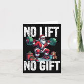 Grappige Workout Lifting Christmas Santa Squat Gym Kaart (Voorkant)